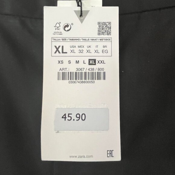 Womens Zara Black Flowy Pleated Pants - Picture 3 of 5